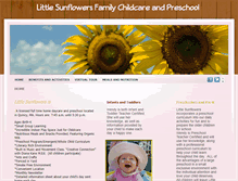 Tablet Screenshot of littlesunflowerschildcare.com